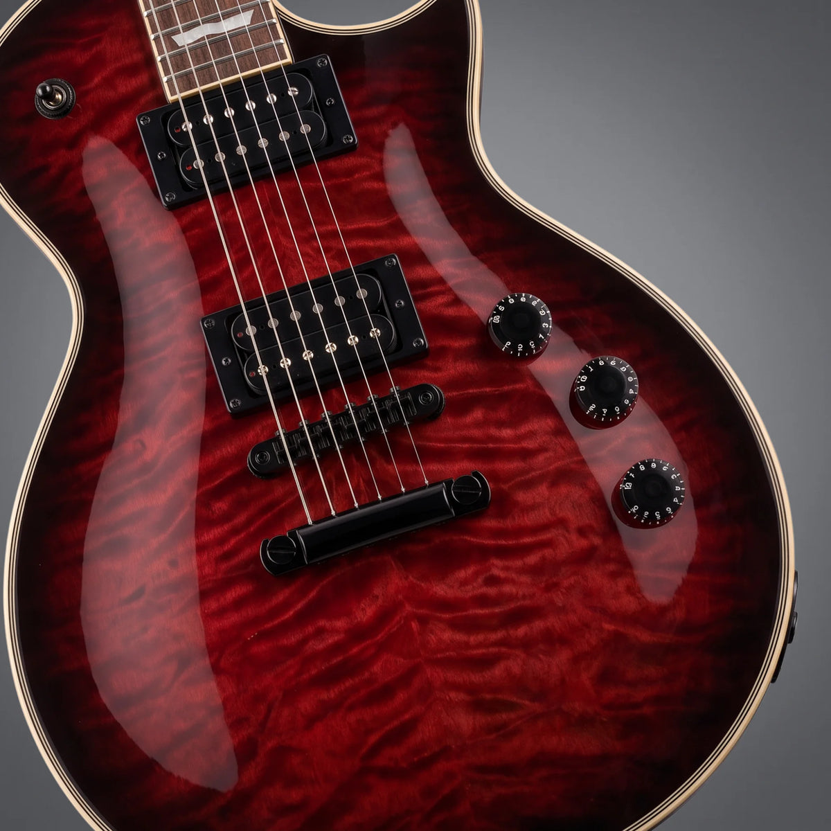 ESP Ltd EC256QM See Thru Black Cherry Sunburst