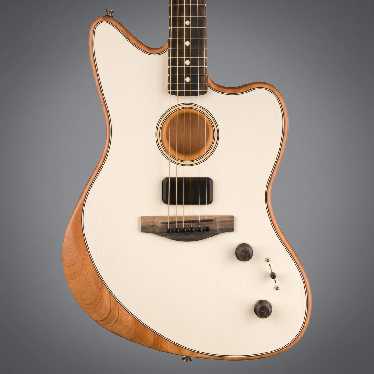 Fender American Acoustasonic Jazzmaster EB AWT Artic White