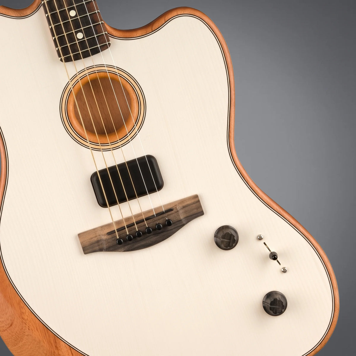 Fender American Acoustasonic Jazzmaster EB AWT Artic White